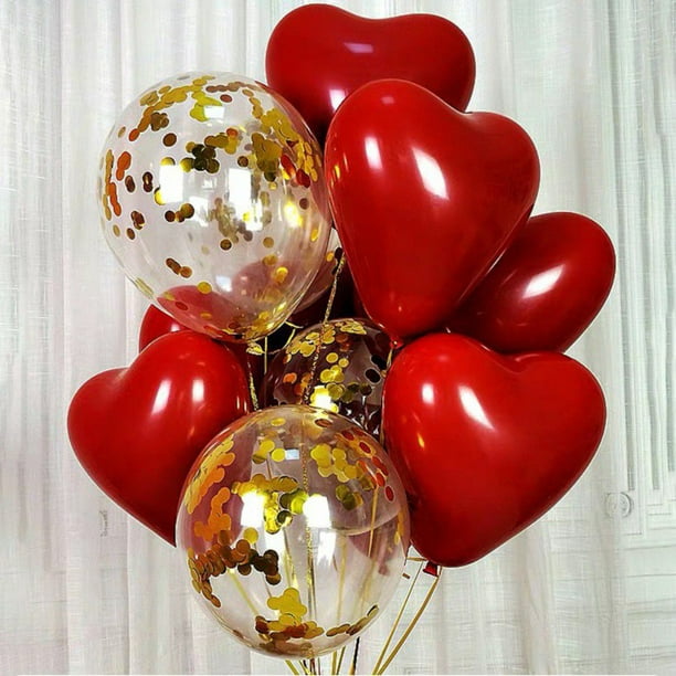 New 100 Pieces Heart Shape Latex Helium Balloons Wedding Birthday Party Decor